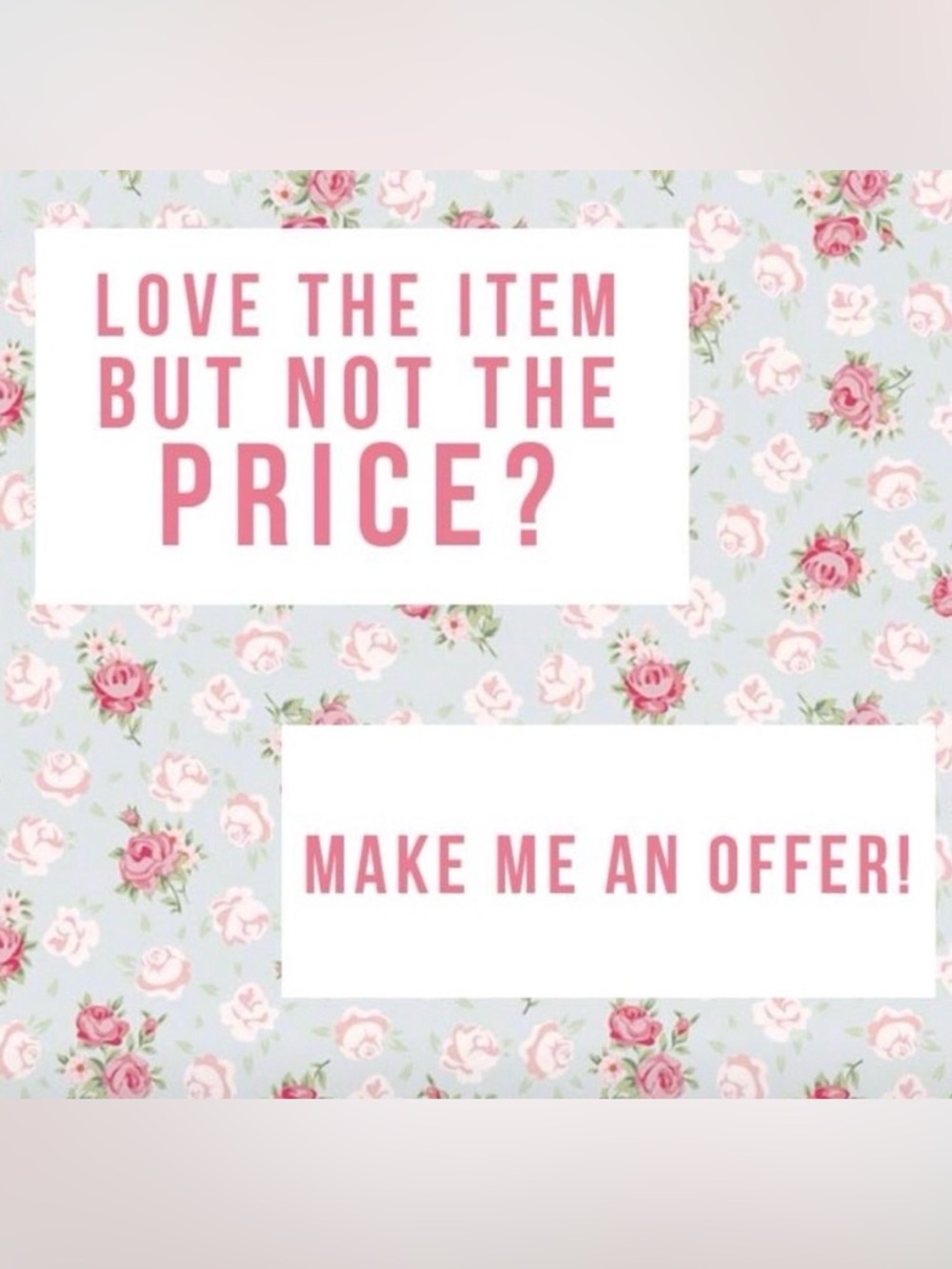 Willing to negotiate!